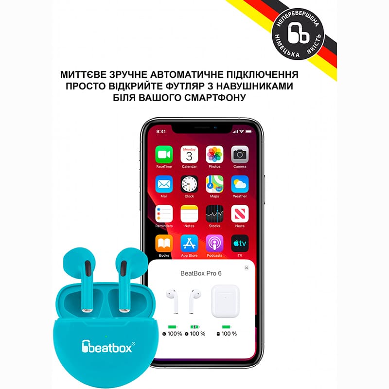 Гарнитура BEATBOX PODS PRO 6 Blue (bbppro6bl) Дополнительно Объёмное звучание в 360°