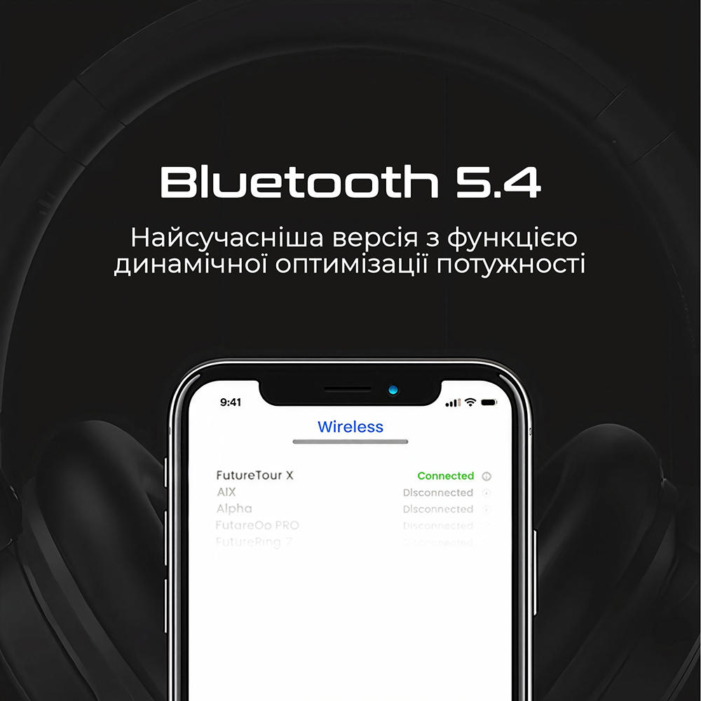 Навушники HIFUTURE (futuretourx black) Додатково Місткість батареї: 500 mAh, 1,85 Wh;