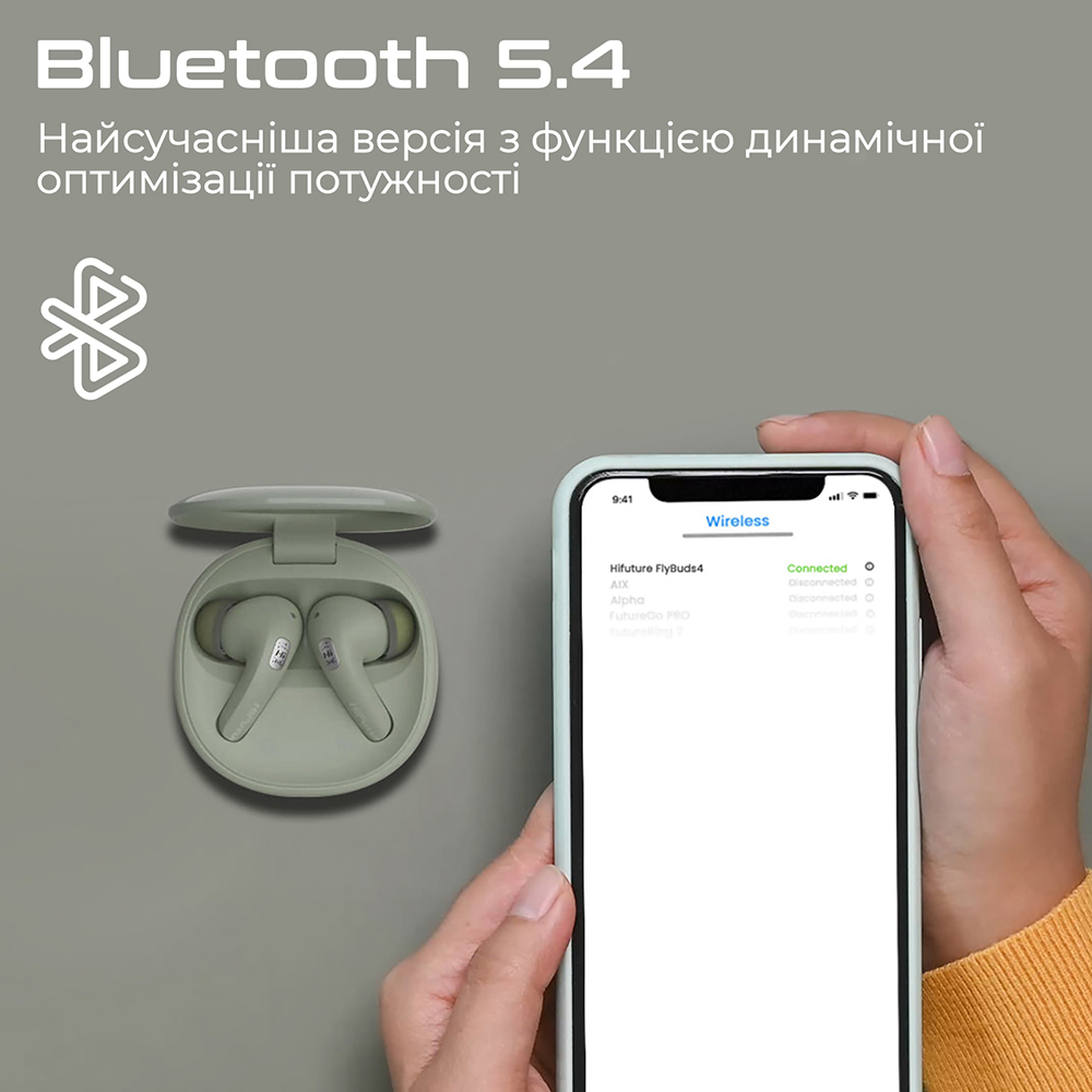 Навушники HIFUTURE flybuds4 latte Вид навушники