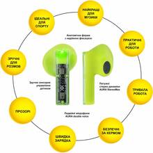 Гарнітура AURA 6 Green (TWSA6G)