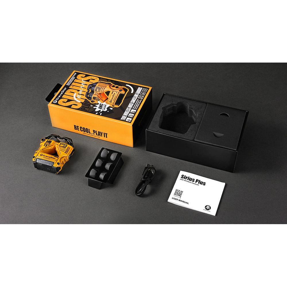 Изображение Гарнитура GRAVASTAR TWS Sirius Plus BT 5.3 Yellow (GSP9PLUS_YLW)