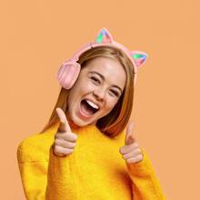 Гарнітура BOROFONE BO18 Cat Ear BT Pink (6974443384963)