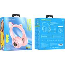 Гарнітура BOROFONE BO18 Cat Ear BT Pink (6974443384963)