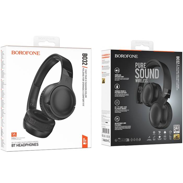 Гарнитура BOROFONE BO32 Show BT Black (6941991118722) Дополнительно Емкость батареи наушников 200 мАч