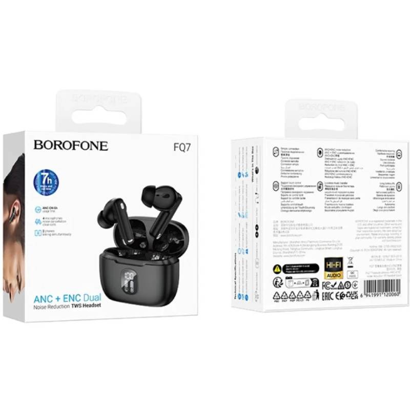 Наушники BOROFONE FQ7 Treasure Black (6941991120060) Конструкция вкладыши (в ушную раковину)