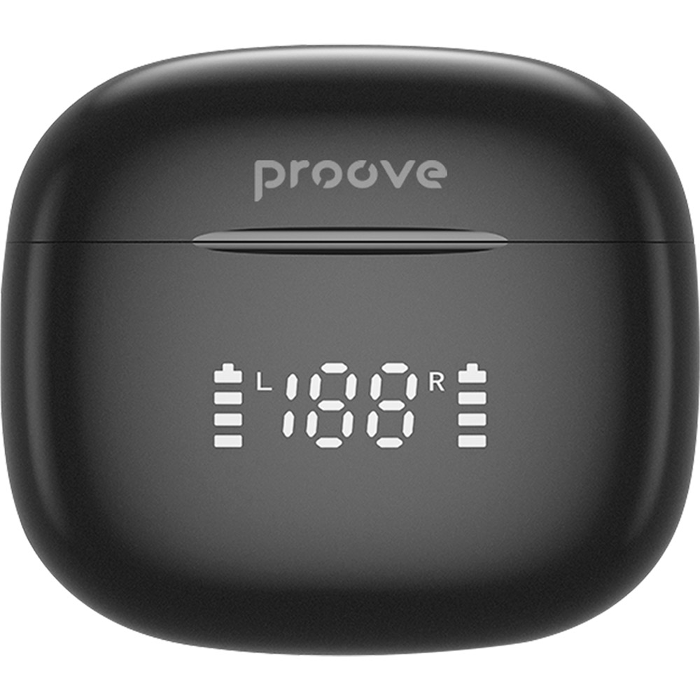 Гарнітура PROOVE Digital Black (TWJP54002201) Додатково керування дзвінками; вбудований мікрофон; сумісність з усіма Bluetooth-пристроями