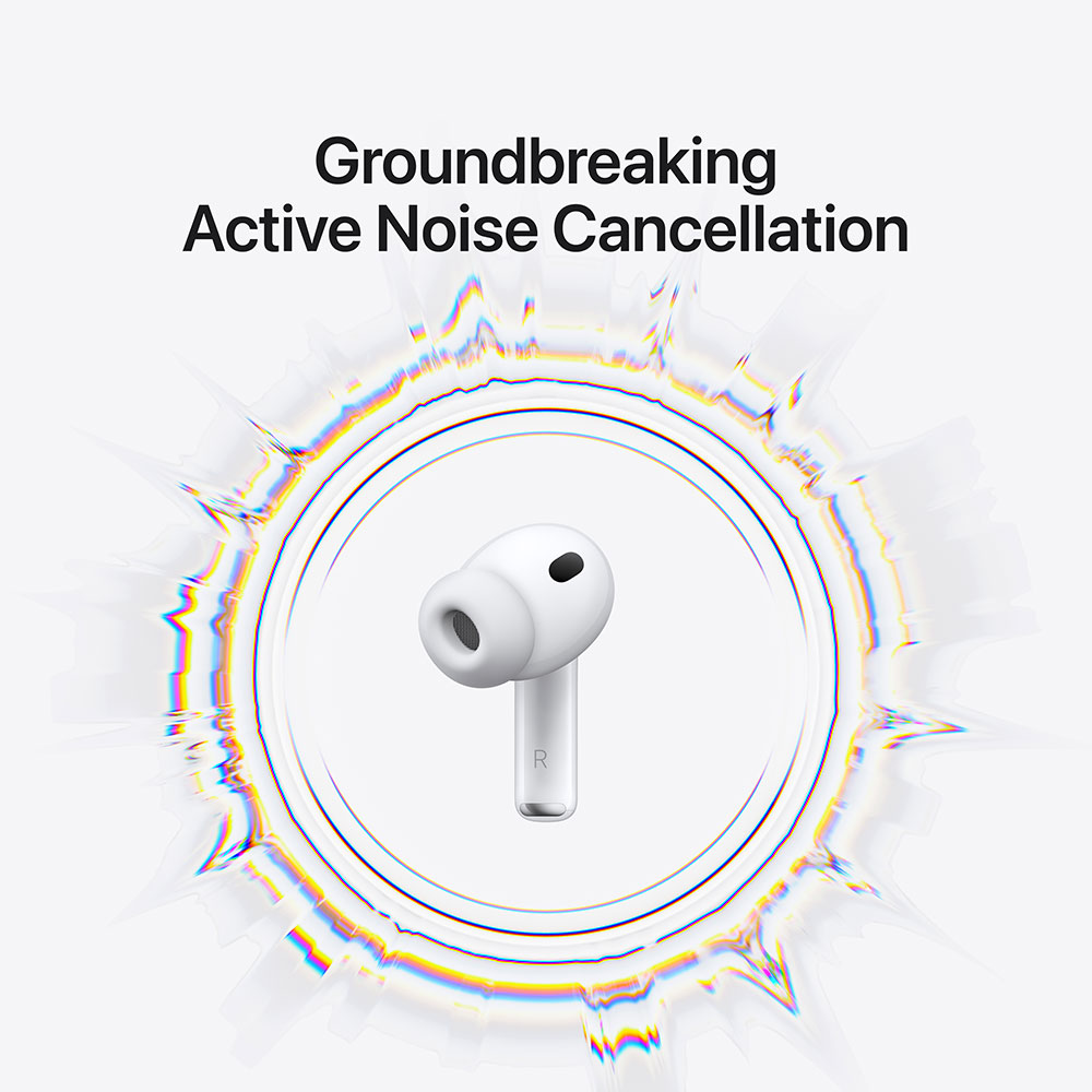 Гарнітура APPLE AirPods 3 Pro Додатково вимірювання пульсу, живий переклад на базі Apple Intelligence, адаптивний еквалайзер, захист від пилу, поту та води IP57