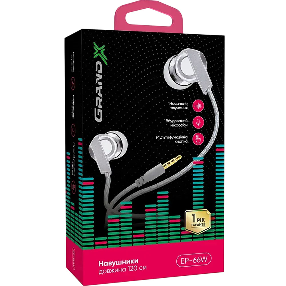 Гарнитура GRAND-X White (EP-66W) Вид гарнитура