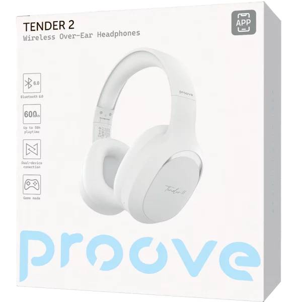 Гарнитура PROOVE Tender 2 APP White (HPTR2001AP02) Гарнитура PROOVE Tender 2 APP White (HPTR2001AP02) Акустическое оформление закрытые
