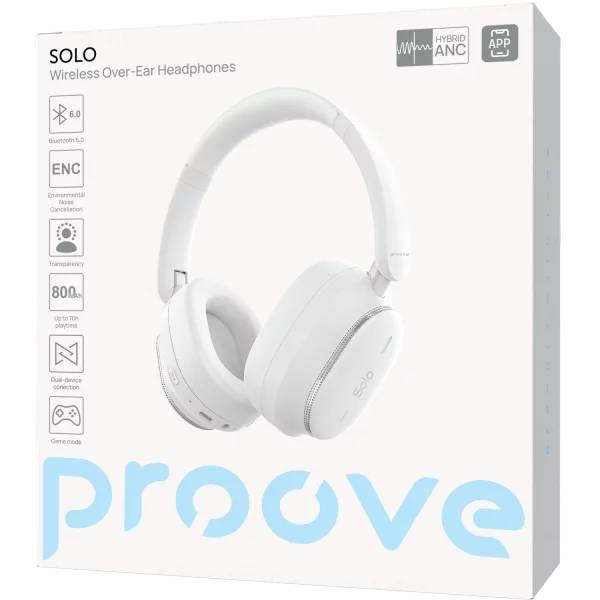 Гарнитура PROOVE Solo with ANC APP White (HPSL0001AP02) Гарнитура PROOVE Solo with ANC APP White (HPSL0001AP02) Крепление дуга (над головой)