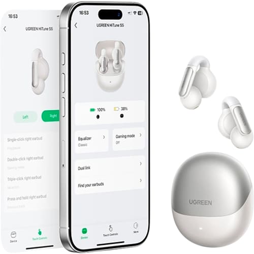 Внешний вид Гарнитура UGREEN HiTune S5 Open Wearable WS210 White (45761)