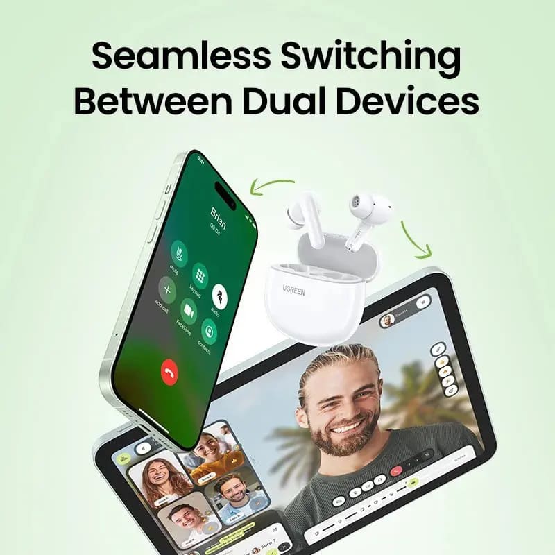 Фото Гарнитура UGREEN HiTune T3C Earbuds WS207 White (45110)