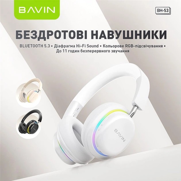 Зображення Гарнітура BAVIN BH-53 Black (HB-BH-53 BK)