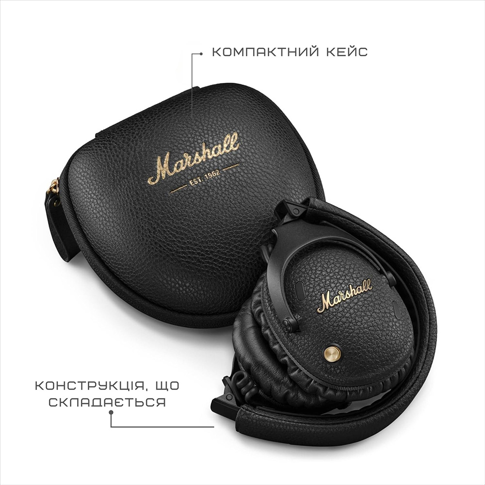 Гарнитура MARSHALL Monitor III ANC Black (1006861) Крепление дуга (над головой)
