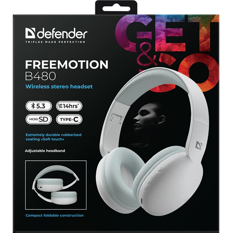 Замовити Гарнітура DEFENDER FreeMotion B480 White (63481)