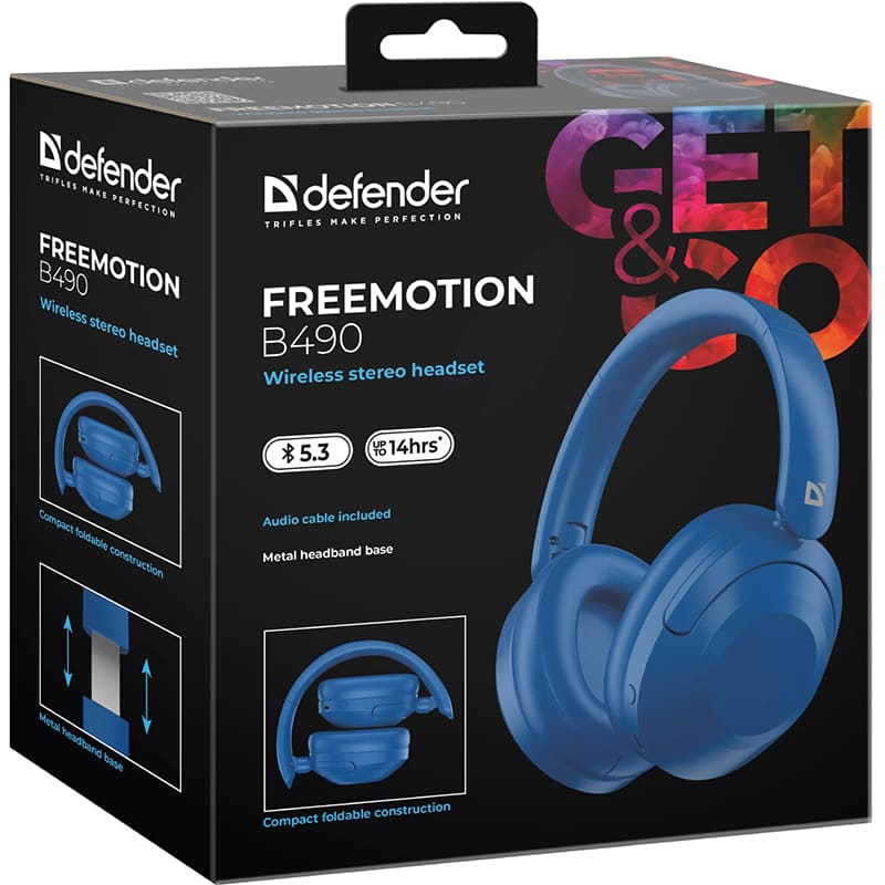 Зображення Гарнітура DEFENDER FreeMotion B490 Blue (63491)