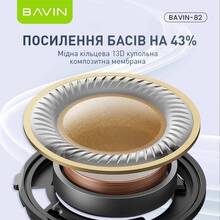 Гарнитура BAVIN BAVIN-82 Hi-Res LCD TOUGH White (HB-BA-82-WH)