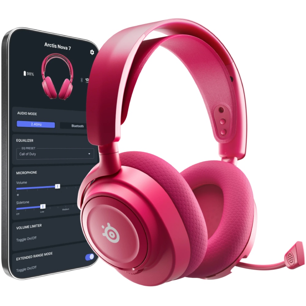 Внешний вид Гарнитура STEELSERIES Arctis Nova 7 Gen 2 Wireless Magenta (61732)