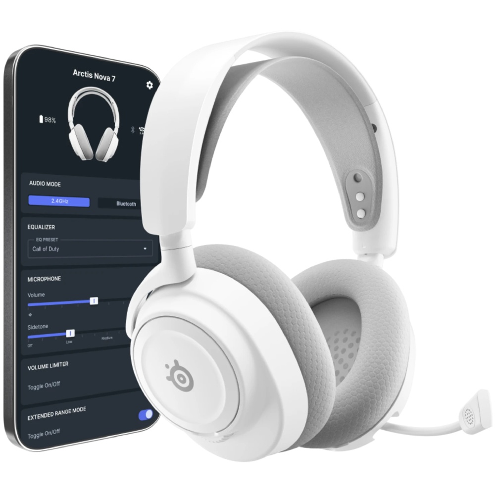 Внешний вид Гарнитура STEELSERIES Arctis Nova 7 Gen 2 Wireless White (61731)