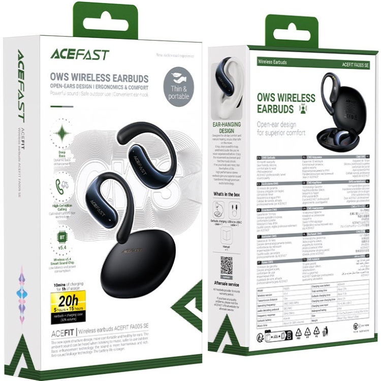 Фото Гарнитура ACEFAST FA005 ACEFIT SE Black (6974316284789)