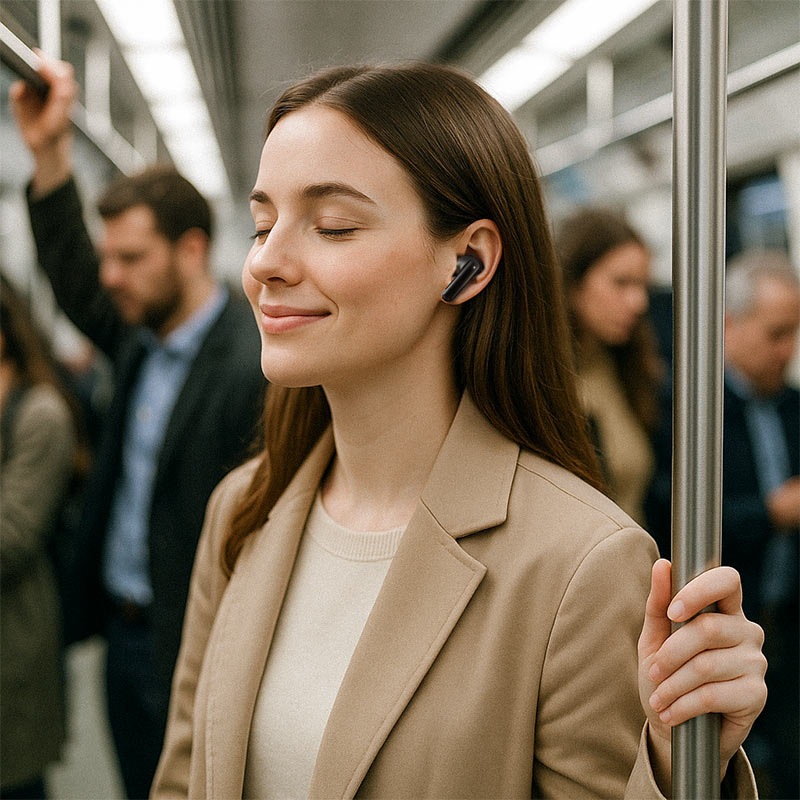 Фото Гарнитура ACEFAST W5 Hybrid ANC Black (6974316285373)