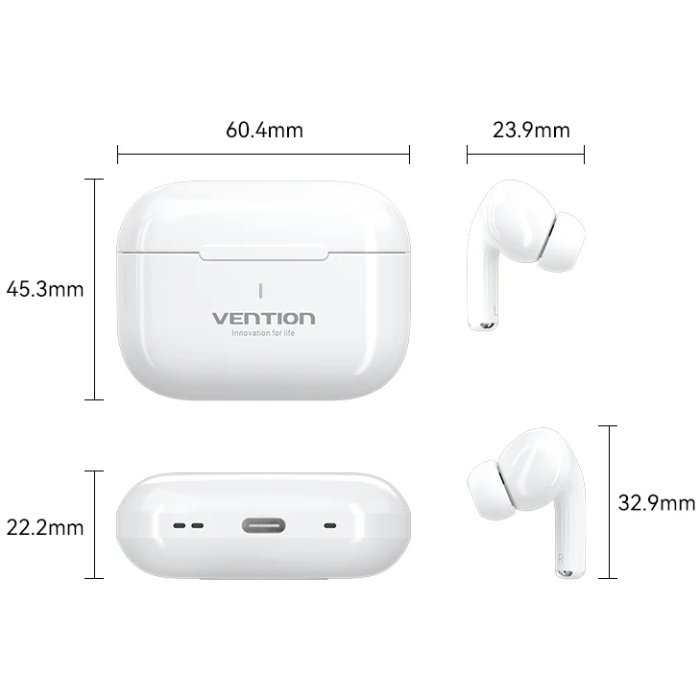 В Фокстрот Гарнитура VENTION Elf Earbuds ECHO LITE E11 White (NBVW0)