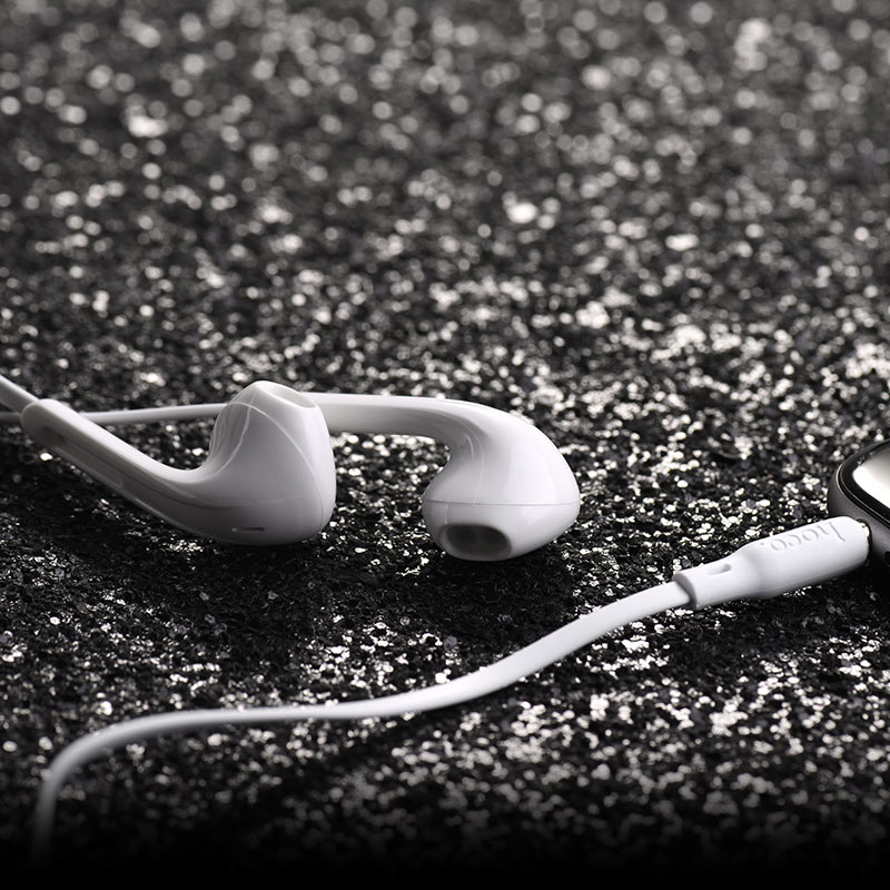 Фото Гарнітура HOCO M39 Rhyme sound earphones with microphone White (6957531079774)