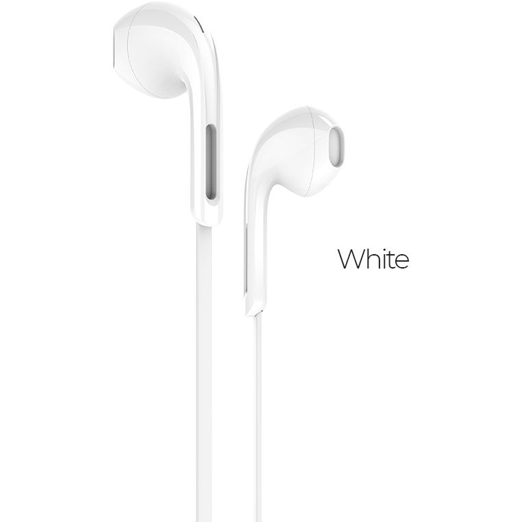 Зовнішній вигляд Гарнітура HOCO M39 Rhyme sound earphones with microphone White (6957531079774)