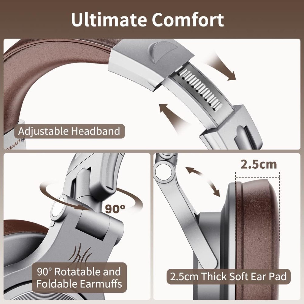 Внешний вид Гарнитура ONEODIO A71 Silver Brown