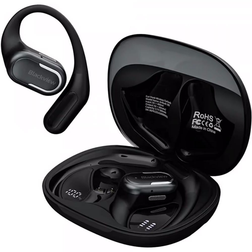Гарнітура BLACKVIEW AirBuds 300 Obsidian Black (6931548325826) Конструкція накладні (накладаються на вухо)