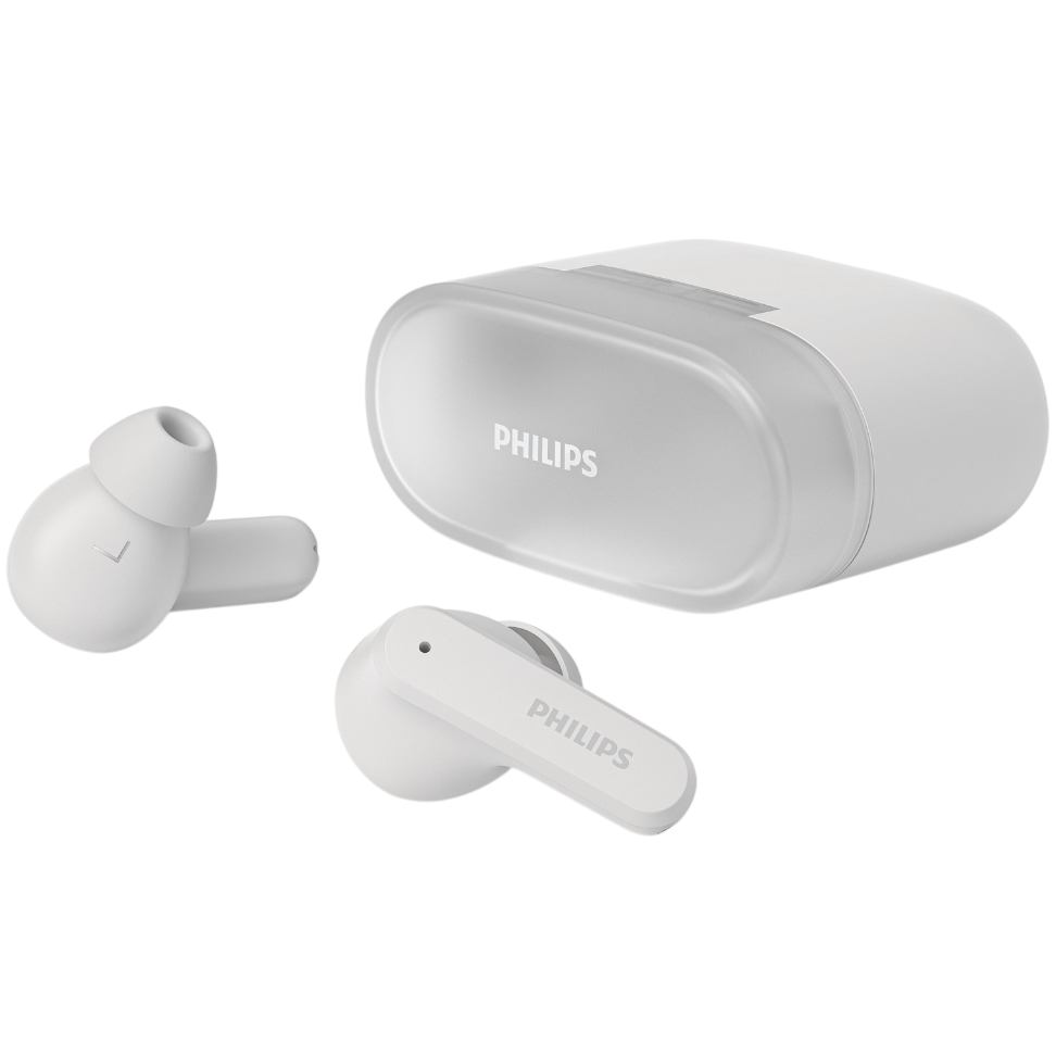 Гарнитура PHILIPS TAT2000 TWS White (TAT2000WT/00) Дополнительно Google Fast Pair, Microsoft Swift Pair; емкость аккумулятора (футляр): 520 mAh4 емкость аккумулятора (вкладыш): 45 mAh; совместимость с голосовым ассистентом: Apple Siri, Google Ассистент; активация по голосу: многофункциональный сенсор
