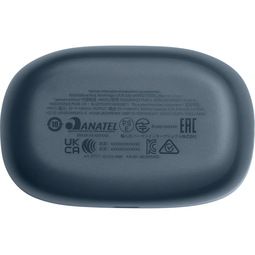 Заказать Гарнитура JBL Endurance Peak 3 Blue (JBLENDURPEAK3BLU)
