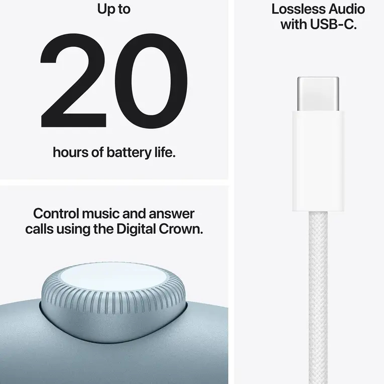 Гарнитура APPLE AirPods Max2 Blue (MHWM4ZE/A) Акустическое оформление закрытые