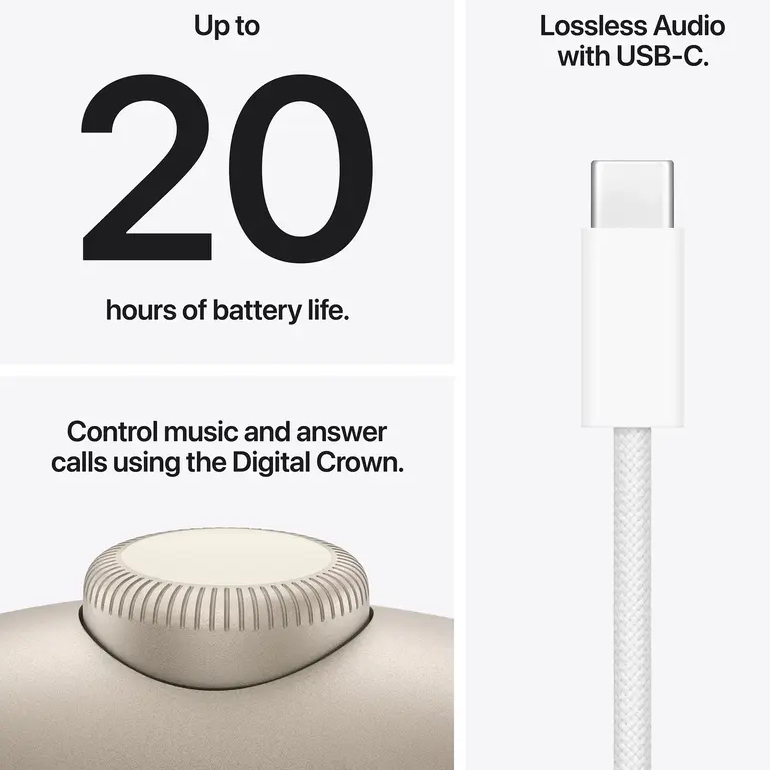 Гарнитура APPLE AirPods Max2 Starlight (MHWL4ZE/A) Акустическое оформление закрытые