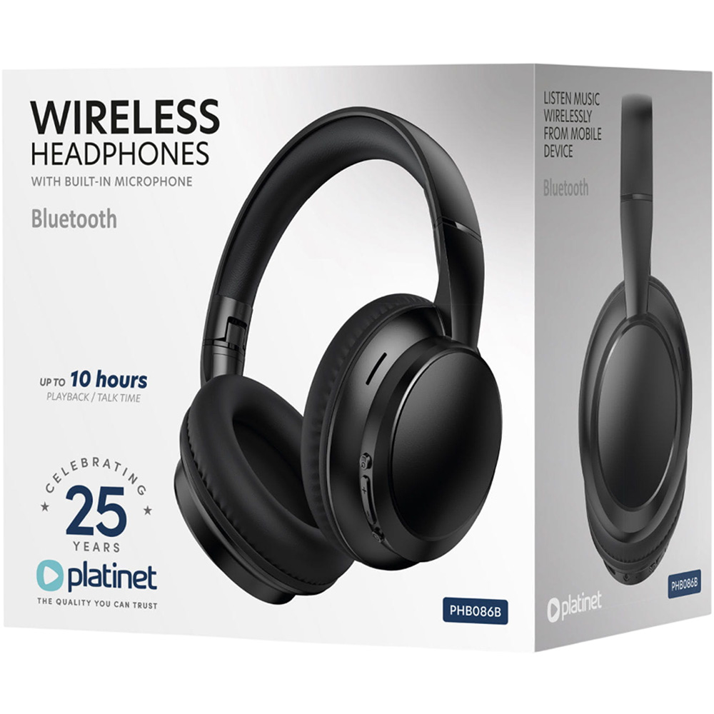 Внешний вид Гарнитура PLATINET Wireless Bluetooth 5.4 400 mAh Black (PHB086B)