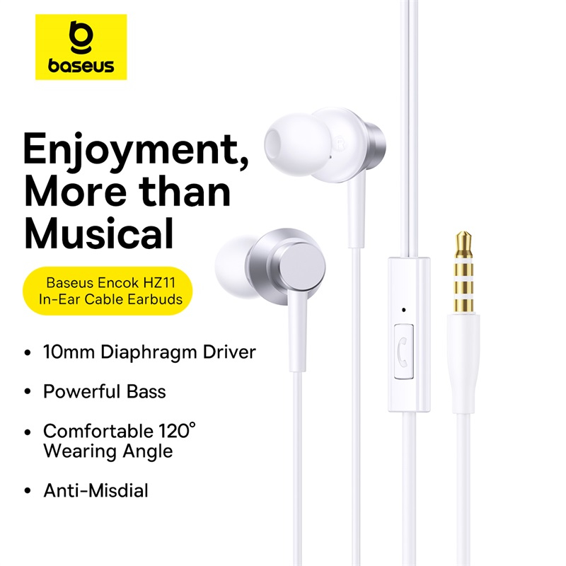 Гарнітура BASEUS Encok HZ11 Moon White (A00164200213-Z1) Кріплення без кріплення