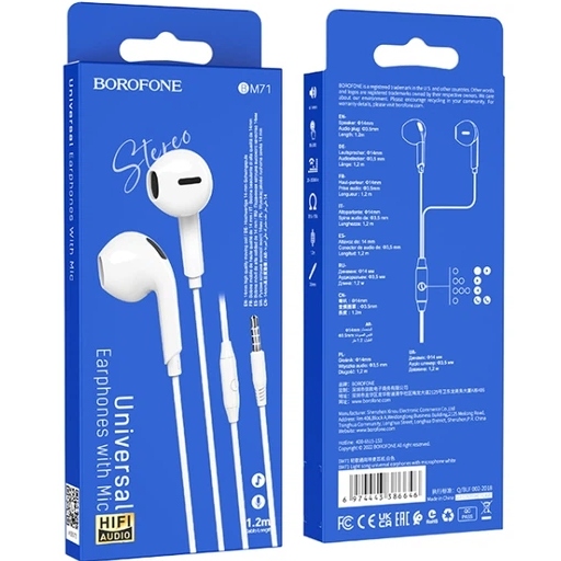 Гарнитура BOROFONE BM71 White (6974443386646) Акустическое оформление закрытые