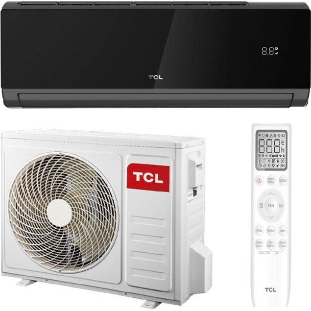 Зовнішній вигляд Кондиціонер TCL TAC-09CHSD/XA82IN Black Inverter R32 WI-FI