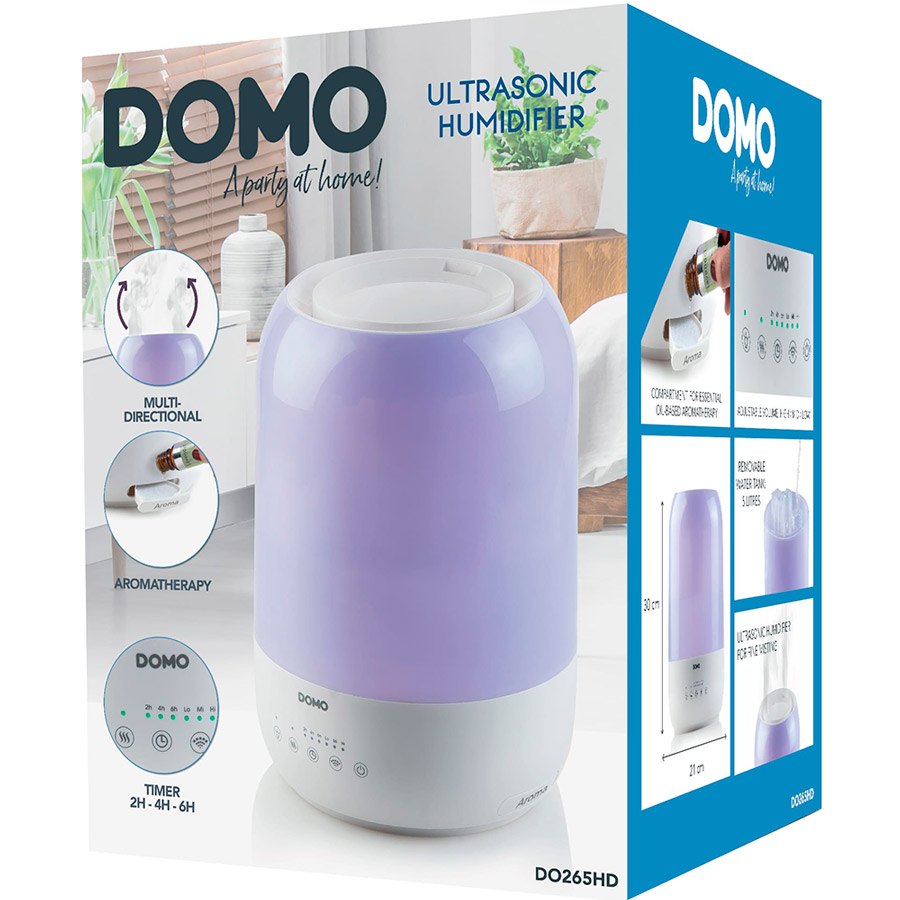 Увлажнитель воздуха DOMO Ultrasonic Humidifier (do265hd) Функции управления таймер