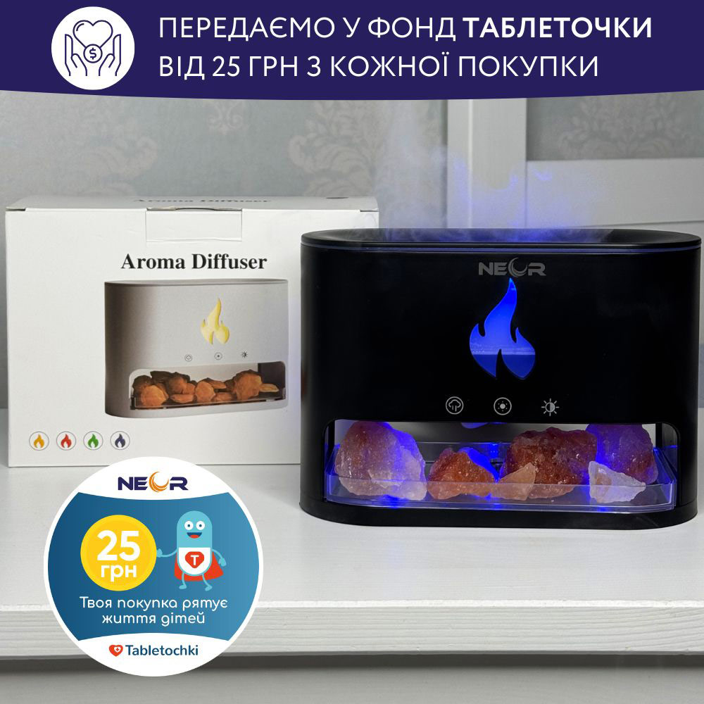 Внешний вид Увлажнитель воздуха NEOR FLAME AROMA 25ML10 BK