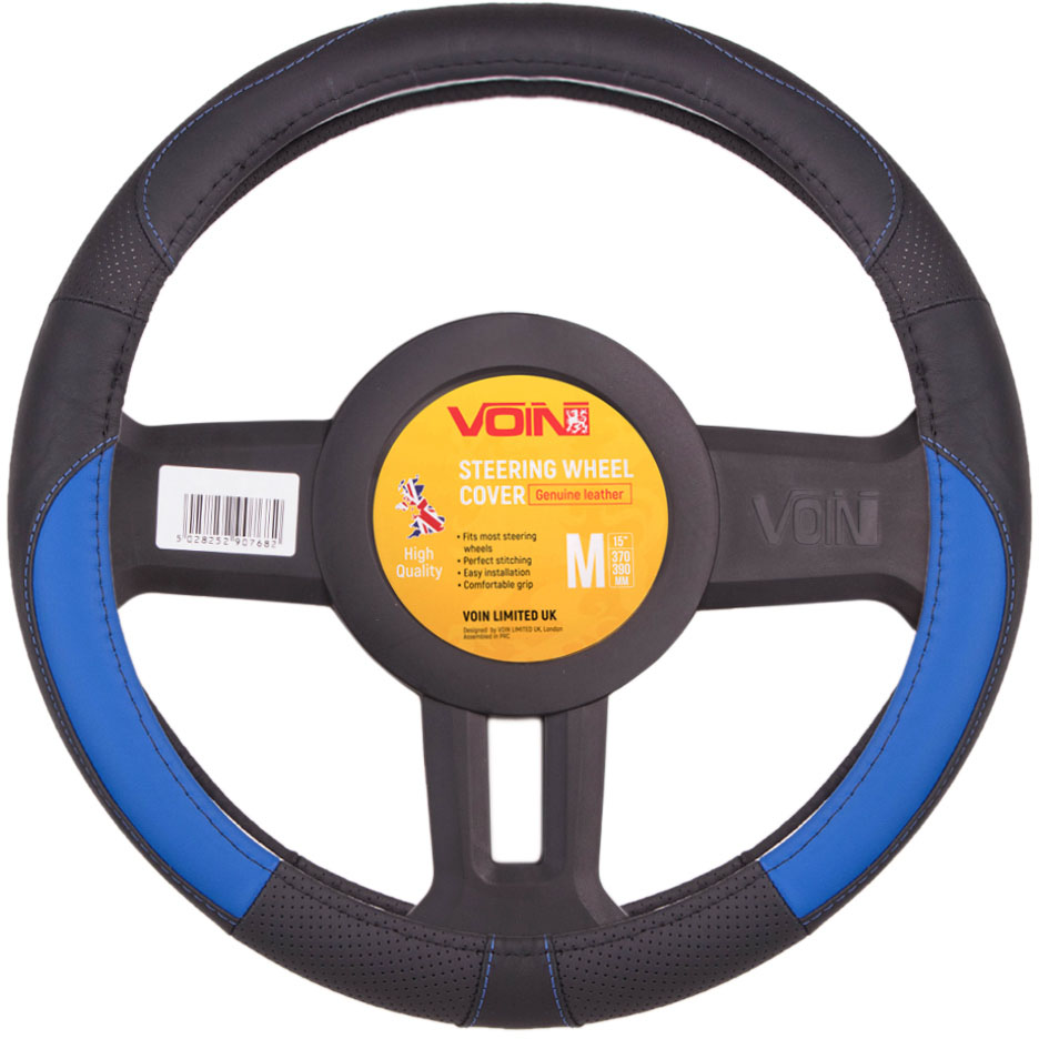 

Чехол на руль VOIN VLOD-L2031 BK/BL M Black-Blue (VLOD-L2031 BK/BL M (25)), Чохол на кермо VLOD-L2031 BK/BL M