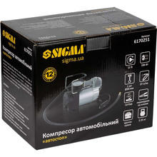 Компрессор автомобильный SIGMA 12 В 180 Вт 10 А 35 л/мин 10 бар (6170251)