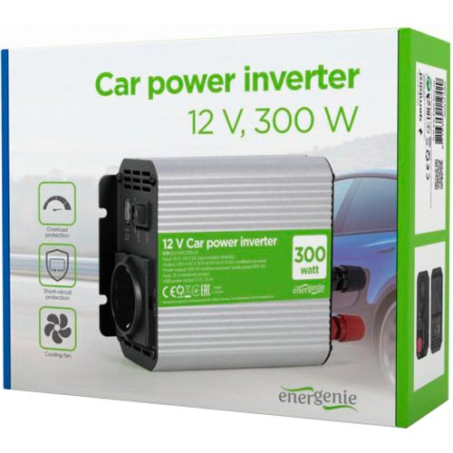 Автомобільний інвертор EnerGenie 300 Вт (EG-PWC300-01) Вхідна напруга 16