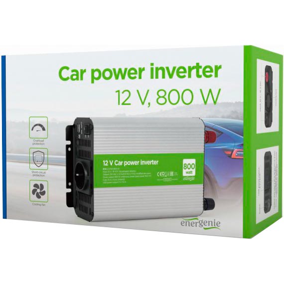 Инвертор автомобильный EnerGenie 800 Вт (EG-PWC800-01) Входное напряжение 16
