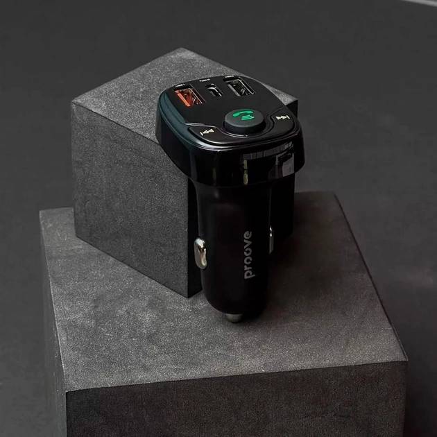 Внешний вид FM трансмиттер PROOVE Power PD-01 2USB+Type-C (44885black)