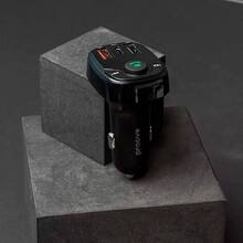 FM трансмиттер PROOVE Power PD-01 2USB+Type-C (44885black)