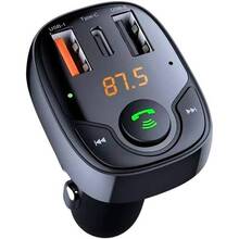 FM трансмиттер PROOVE Power PD-01 2USB+Type-C (44885black)