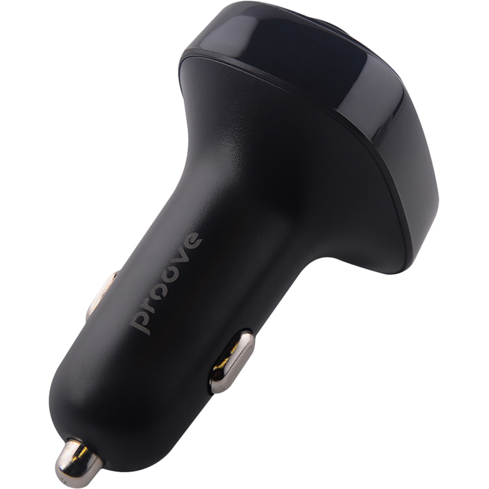 FM трансмітер PROOVE Power PD-01 2USB+Type-C (44885black) Сумісніть універсальні
