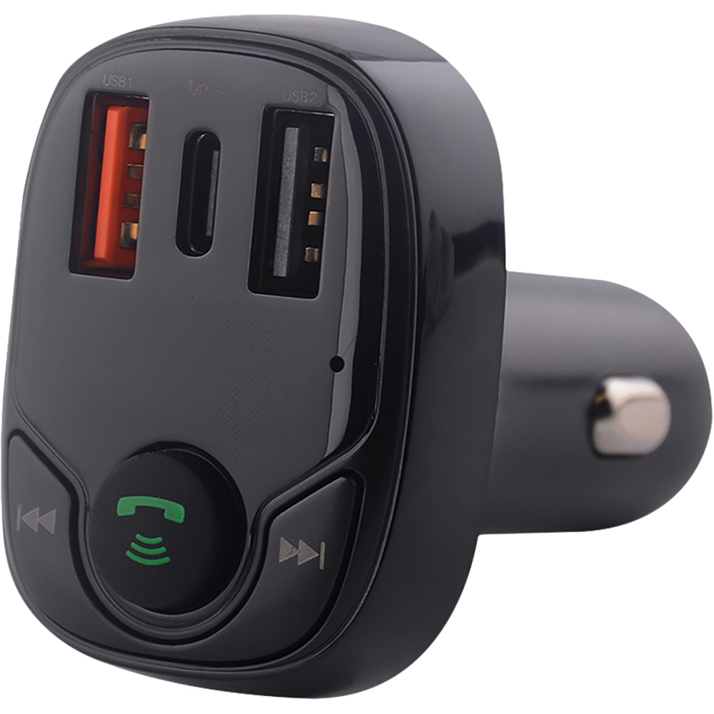 FM трансмітер PROOVE Power PD-01 2USB+Type-C (44885black) Матеріал пластик