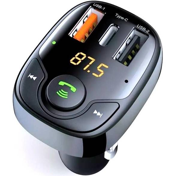 FM трансмиттер PROOVE Power PD-01 2USB+Type-C (44885black) FM трансмиттер PROOVE Power PD-01 2USB+Type-C (44885black)